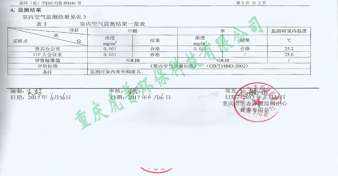 重庆除甲醛检测